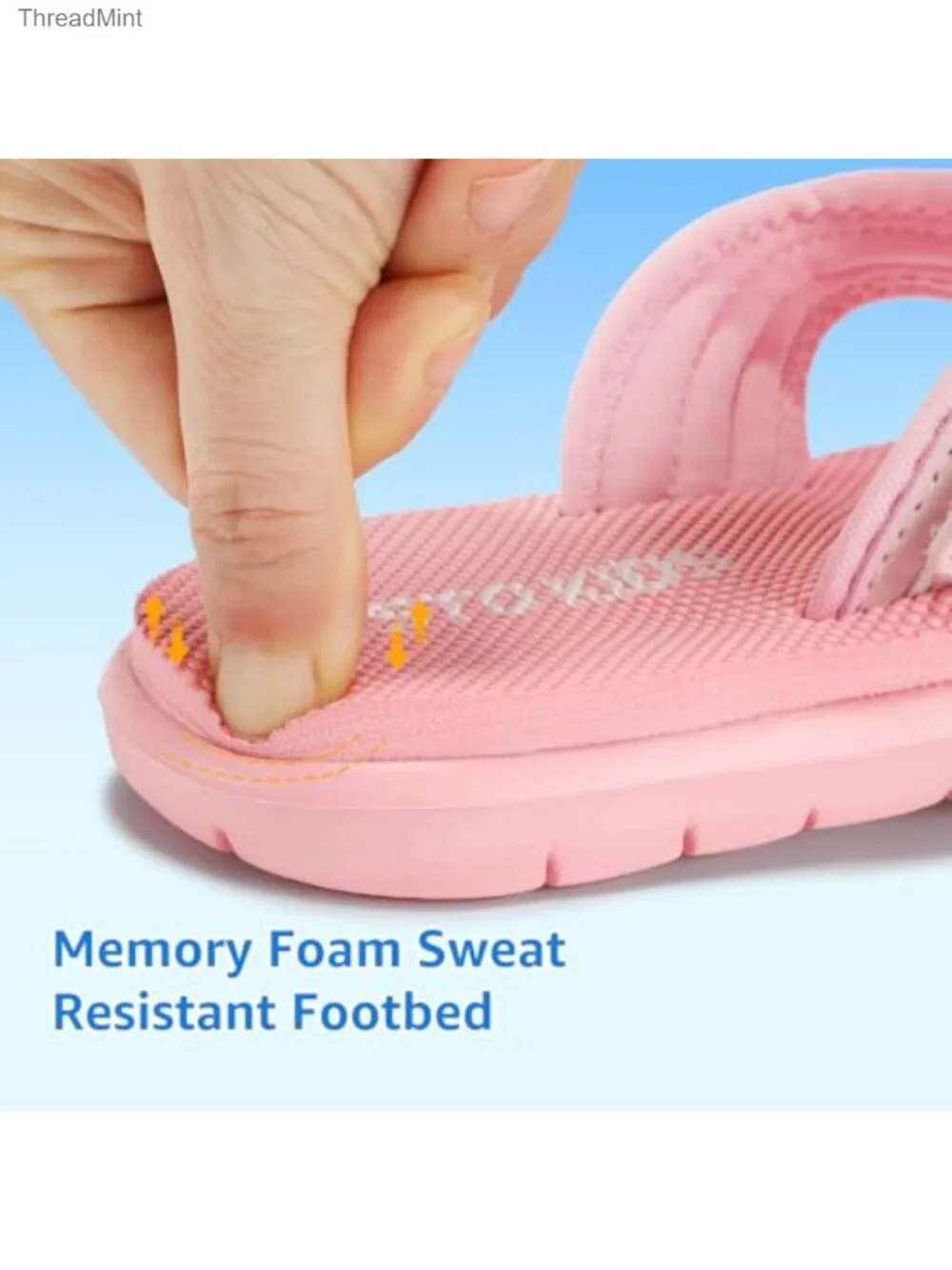 Kids Flip Flops Boys Girls Sandals Adjustable Buckle Non-Slip Summer Beach
